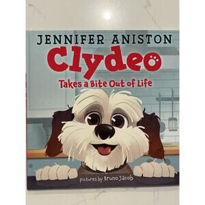 Jennifer Aniston SIGNED BOOK Clydeo Takes a Bite Out of Life Autographed COA #4